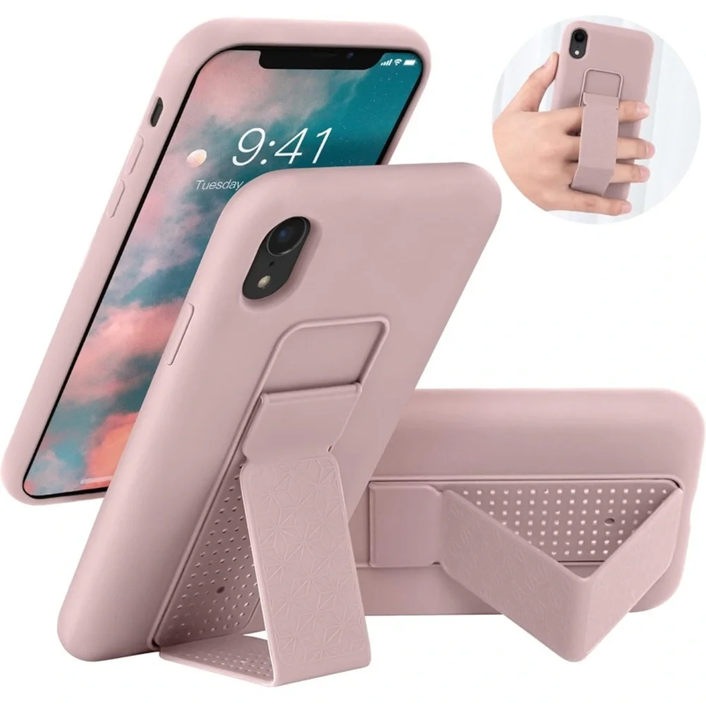 NEW Silicone iPhone XR Phone Case with Kickstand - Picture 1 of 10